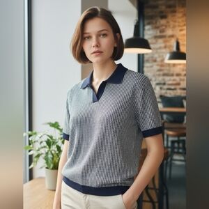 Express Blue Knit Sweater XS